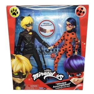 Miraculous Ladybug Mission Accomplishe 2-Pack Action Figures Ladybug & Cat Noir